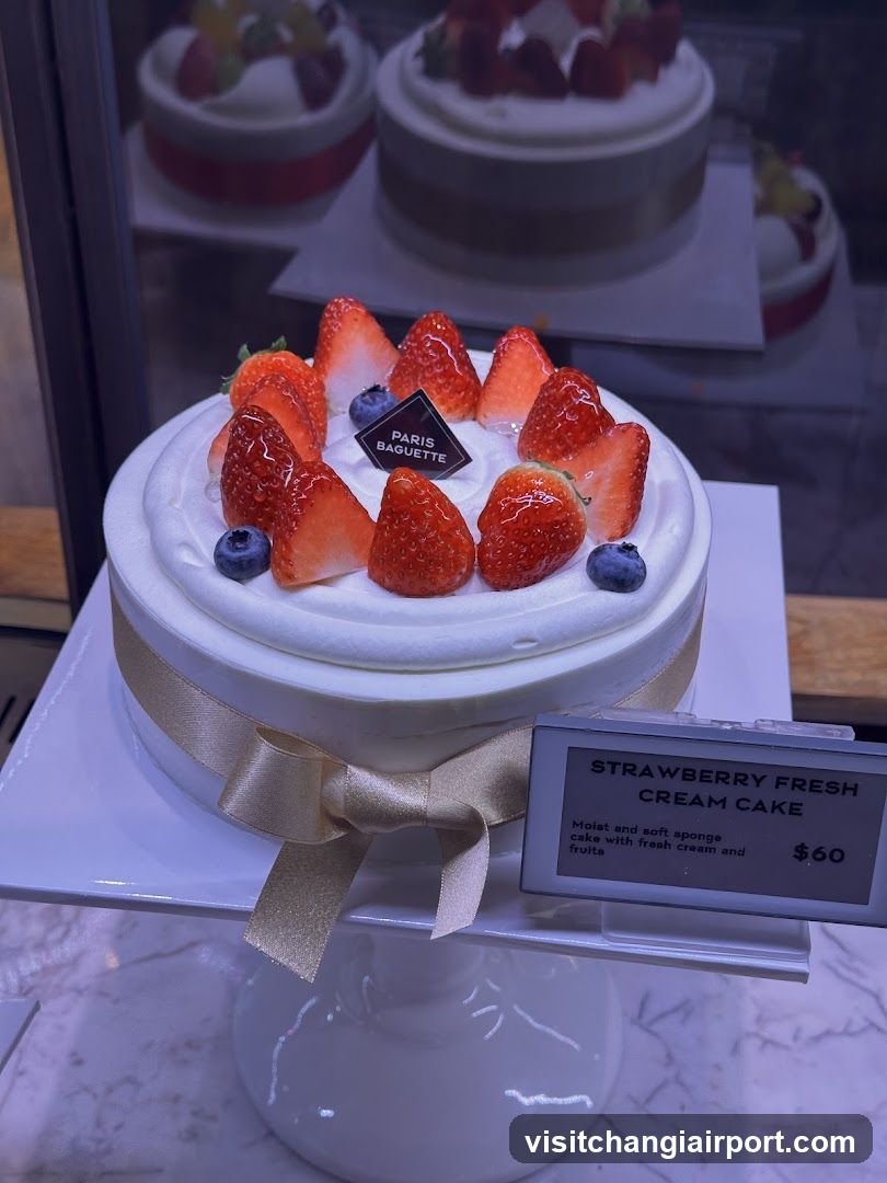Strawberry Fresh Cream Cake Display